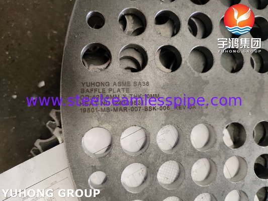 HELTETEXCHANGER PARTEN DROGENVASEL BAFFLE PLATE SA387 GR.11 CL.2 A36