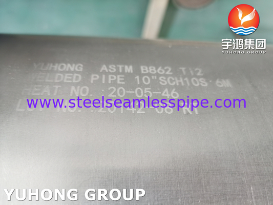 ASTM B862 Ti2 Titaallegering Gesweisde Pipe Voor Chemische Verwerking