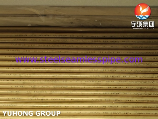 JIS H3300 C6872T / ASTM B111 C68700 Aluminium messing buis Warmtewisselaar buis