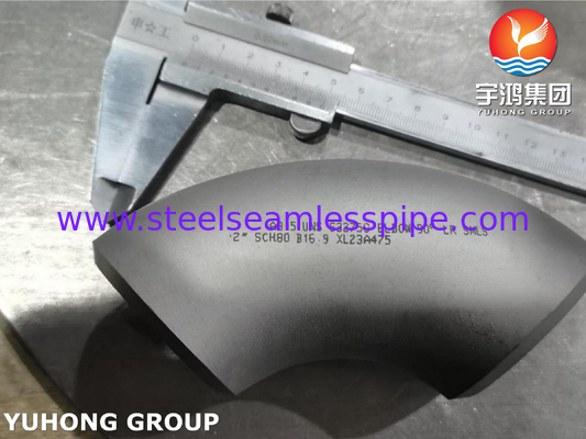 ASTM A815 S32750 Duplex stalen fitting elleboog 90 ° LR Buttweld BW B16.9