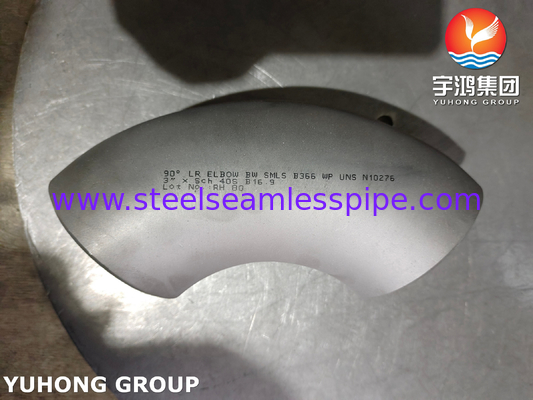 Vaststellingen van roestvrij staal Nikkellegering ASTM B366 WP UNS N10276 90°LR ELBOW B16.9