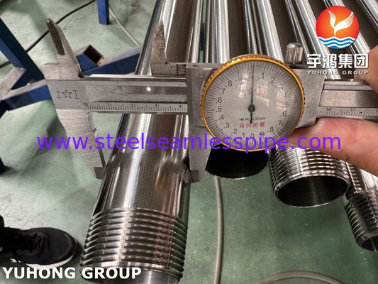 ASTM A270 TP304 Sanitair roestvrijstalen buis met buitenste draad