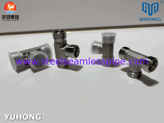Roestvrij staal Adapter Tees NPT G PT SS316L Hydraulisch vormen