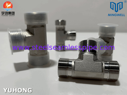 Roestvrij staal Adapter Tees NPT G PT SS316L Hydraulisch vormen