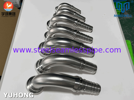 Stainless Steel Hose Fitting 90° SAE Flange SS316L Voor toepassing van slangbuisverbinding