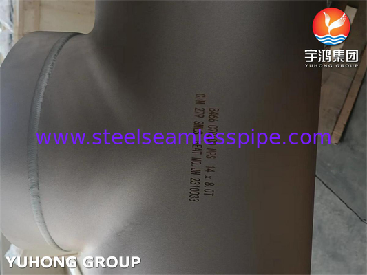 ASTM B466 C70600 Koperen Nickel Alloy Pipe Fitting, Buttweld CuNi 90/10 Equal Tee