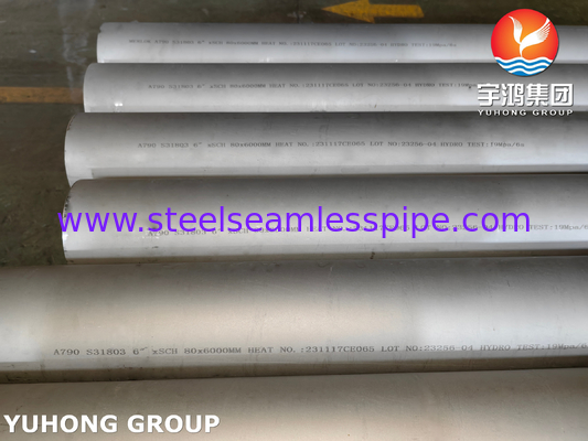 ASTM A790 UNS S31803 naadloos duplex staalpijp, gepekeld, geglooid