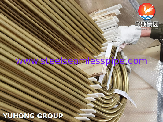 ASTM B395 / ASME SB395 C68700 U Bend Copper Alloy Tube voor Warmtewisselaar