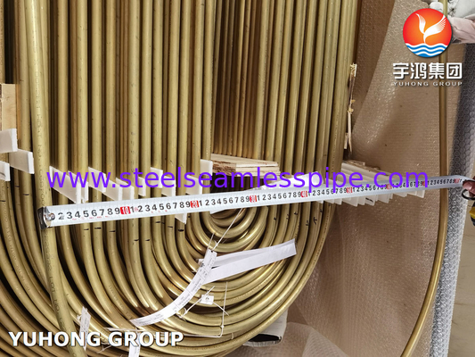 ASTM B395 / ASME SB395 C68700 U Bend Copper Alloy Tube voor Warmtewisselaar
