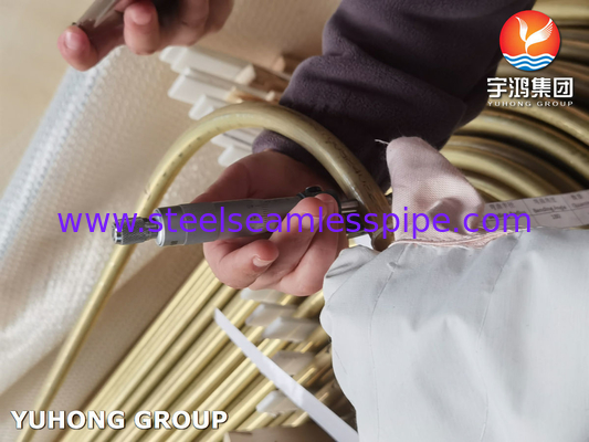 ASTM B395 / ASME SB395 C68700 U Bend Copper Alloy Tube voor Warmtewisselaar