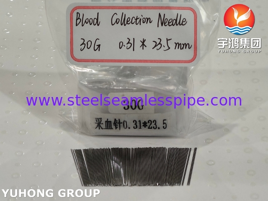 ISO9626 SUS304 30G 0.31*23.5MM Medisch vast gespannen bloedlancet voor bemonsteringstest