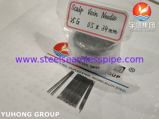 Medische injectie naaldbuis van roestvrij staal ISO9626 SUS304 25G 0.5*34MM