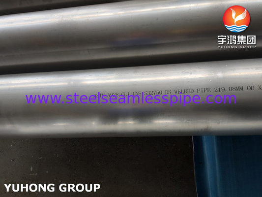 ASTM A928 S32750 Duplex Steel Welded Pipe voor de chemische en olie- en gasindustrie