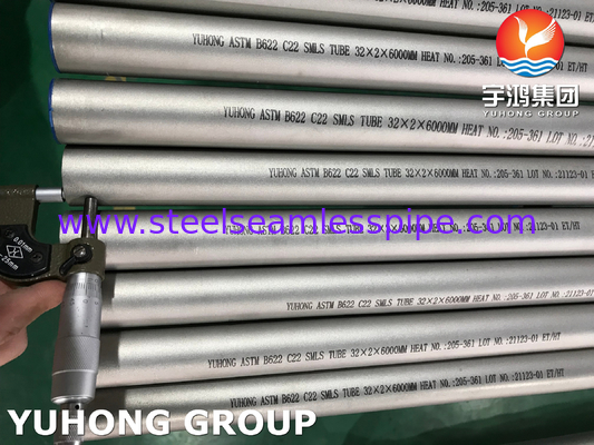 Naadloos buis ASTM B622 Hastelloy C22 UNS N06022 Voor reactorvaten