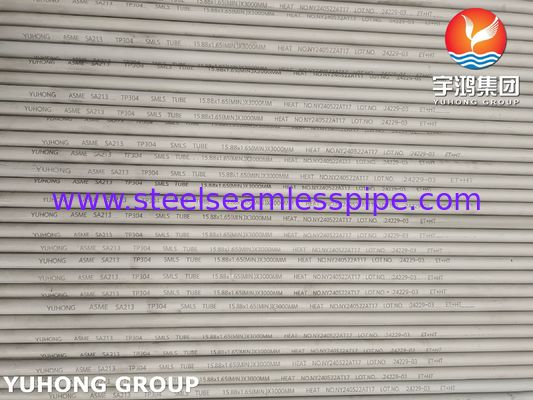 ASME SA213 TP304 S30400 Naadloos buisje van roestvrij staal voor ketels