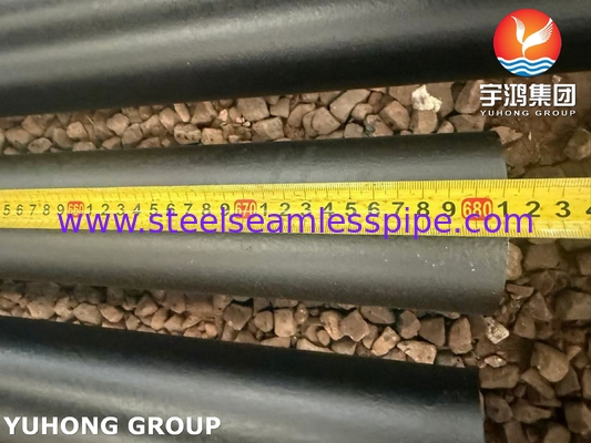 ASTM A335 / ASME SA335 P9 Legering staal naadloze pijp zwart schilderij afgeschuind uiteinde