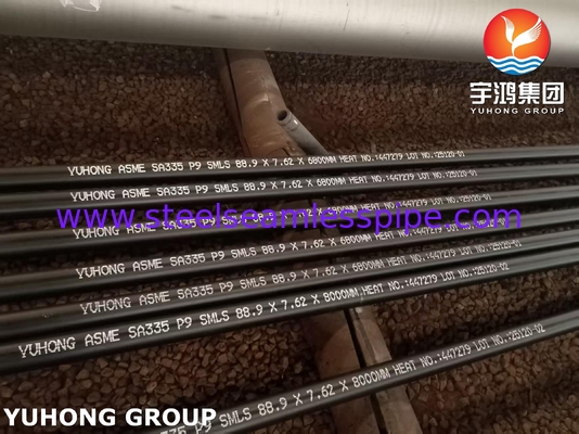 ASTM A335 P9 Ferritische gelegeerd stalen buis voor hoge temperatuur 88.9MM X 7.62MM