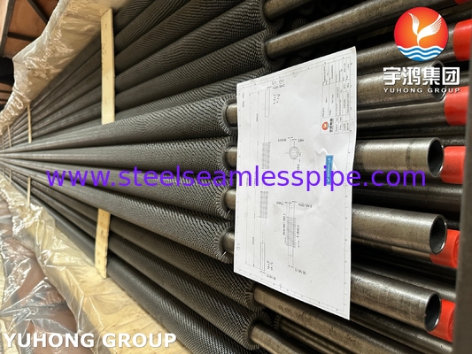 ASTM A213/ ASME SA213 T22 HFW Gegroefde Fin Tube Twee Poorten Kunnen U-bocht Zijn Voor Warmteterugwinning Stoomgenerator