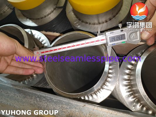 ASTM A376 TP347H Solid Spiral High Frequency weld HFW Fin Tube Met 11Cr