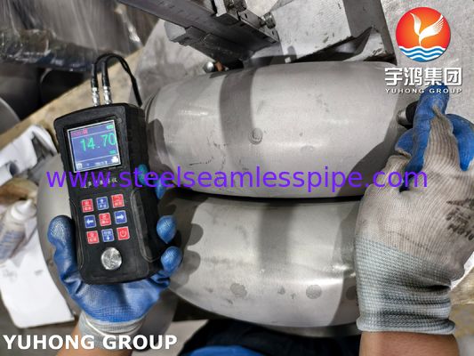 ASTM A403 WP321H Roestvrijstalen buisbevestiging ASME B16.9 Achterweld 180° Elmboog