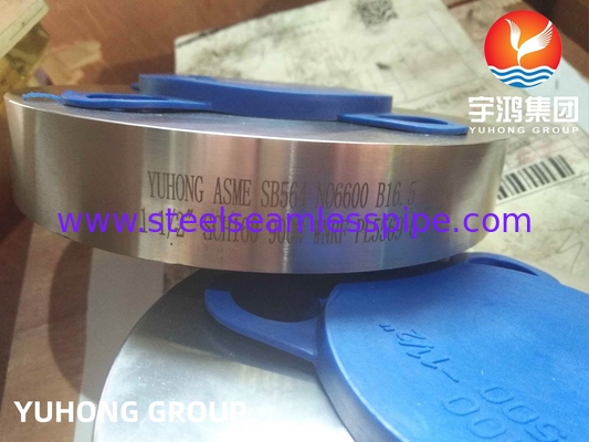 Inconel 600 (legering 600, UNS N06600) Nikkellegeringsflens, ASTM B564 / ASME SA564, Weld-neck raised face (WNRF)