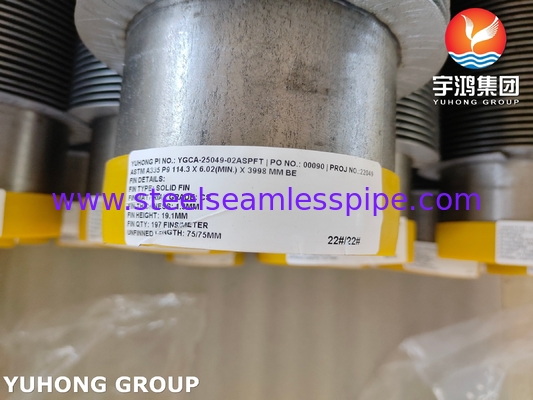 Solid Fin Tube ASTM A335 P9 Fin Material CS Stoomgenerator voor warmteherstel