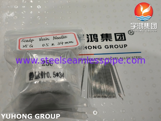 25G Intravenous Needle Tube van roestvrij staal voor injectie in de ader van de hoofdhuid ISO7864 SUS304