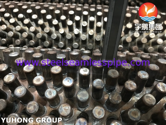 ASTM A213 T9 Gelegeerd Stalen Studded Fin Tube met Gelegeerde / Roestvrijstalen Studs voor Boiler of Verwarmer