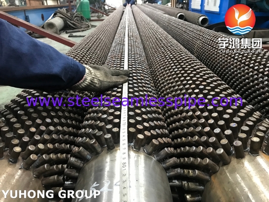 ASTM A213 T9 Gelegeerd Stalen Studded Fin Tube met Gelegeerde / Roestvrijstalen Studs voor Boiler of Verwarmer