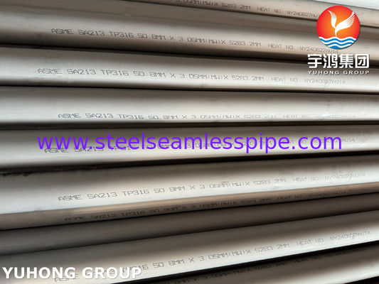 ASME SA213 TP316 (UNS S31600) Roestvrijstalen Naadloze Warmtewisselaarbuis