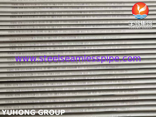 ASTM A312 TP316L naadloos buisje van roestvrij staal met hydrostatische en ultrasone Eddy-stroomonderzoek voor petrochemische toepassingen