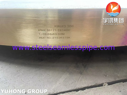 ASME SB 171 C61400 koper gesmeed schijf