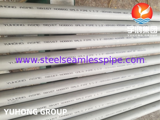 ASME SB167 legering 600 / N06600, Nickel-Chromium-Ijzer-Legeringspijp, gebruikt in chemische verwerking Aerospace