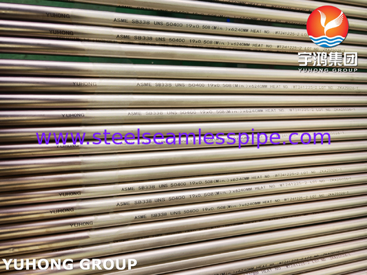 ASME SB338 UNS R50400 Naadloze Titanium Buizen voor Condensors en Warmtewisselaars