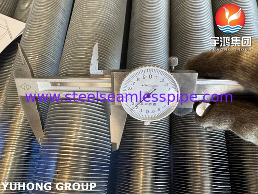 EN 10217-7 1.4301 Extruded Fin Tube With Aluminum 1060 Fin For Air Heaters