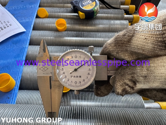 EN 10217-7 1.4301 Extruded Fin Tube With Aluminum 1060 Fin For Air Heaters