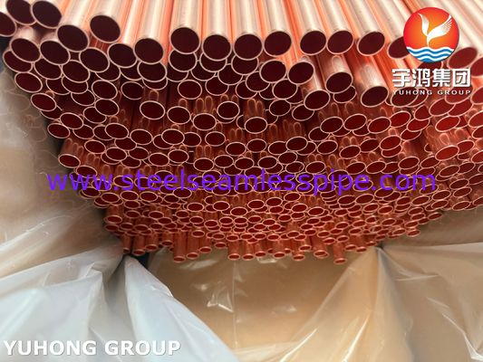 ASTM B111 C12200 H55 Pure Copper Tube for Condenser, light-drawn