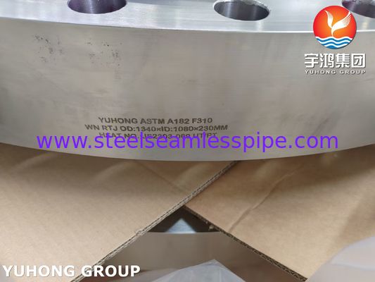 ASTM A182 F310 WN RTJ Face Stainless Steel Pipe Forged Flange voor petrochemische en energiecentrales