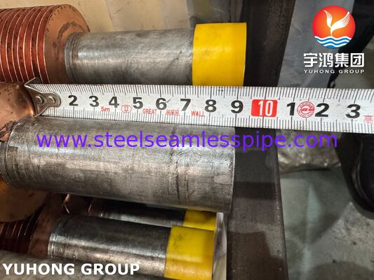 Ingebedde geribde buizen voor boilers & economizers A106 Gr.B Basis Koperen Vinnen