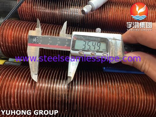 Ingebedde geribde buizen voor boilers & economizers A106 Gr.B Basis Koperen Vinnen