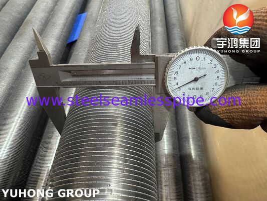 Geëxtrudeerde Geribbelde Buis - ASTM A179 Koolstofstalen Basis / Aluminium 1060 Ribben voor Warmtewisselaars