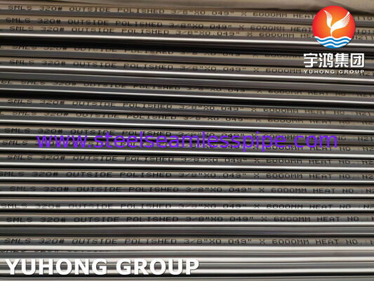 ASTM A269 TP316L BA Naadloos buisje van roestvrij staal voor voedselfabrieken 320# Buiten gepolijst