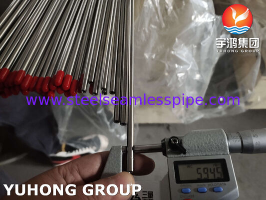 ASTM A269 TP316L BA Naadloos buisje van roestvrij staal voor voedselfabrieken 320# Buiten gepolijst