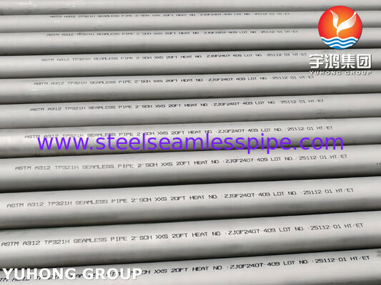 ASTM A312 TP321H Roestvrijstalen Naadloze Pijp, Gebeitst en Gegloeid