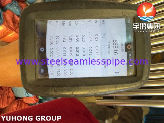 Heldere geglote naadloze buis van roestvrij staal voor de farmaceutische industrie ASTM A269 TP316L