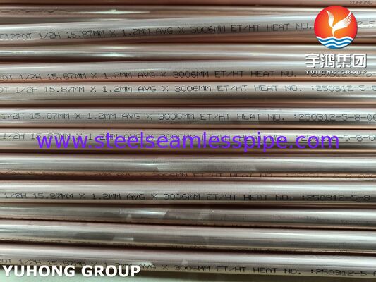 JIS H3300 C1220T Seamless tube van fosfor-deoxideerd koper- en staal
