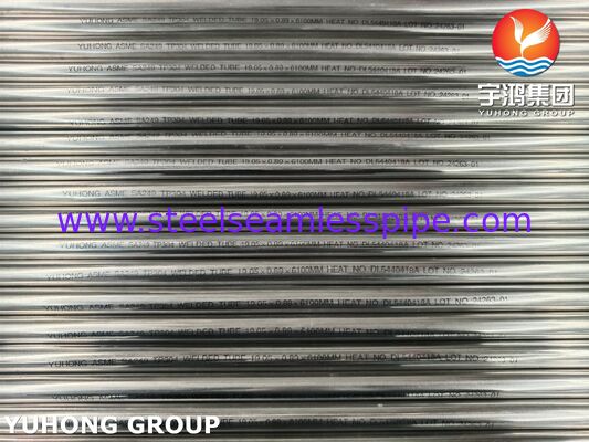 ASME SA249 TP304 Helder gegalsteeld lasbuis van roestvrij staal voor koelsysteem