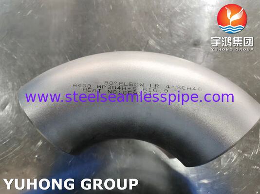 ASTM A403 WP304H-S Fitting Elleboog voor Industrieel Gebruik, Roestvrijstalen Pijpfitting