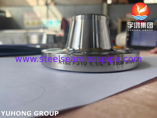 ASTM A182 F310 geslepen flens van roestvrij staal met lashals voor pijpleidingsystemen met hoge temperatuur en hoge druk