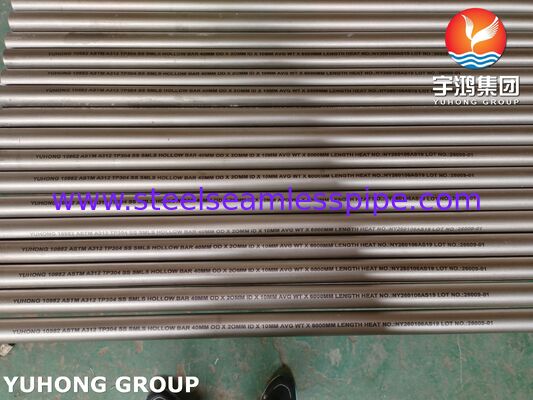 ASTM A312 TP304 Holle staven met dikke wanden, gebruikt voor de vervaardiging van flenzen en machines